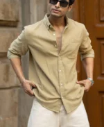 Beige Corduroy Buttondown Shirt
