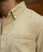 Beige Corduroy Buttondown Shirt - Image 4
