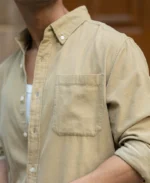 Beige Corduroy Buttondown Shirt - Image 5