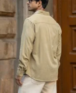 Beige Corduroy Buttondown Shirt - Image 6