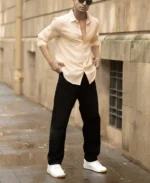 Beige Lightweight Structured Shirt - Image 2