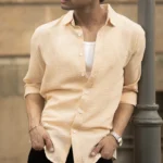 Beige Lightweight Structured Shirt