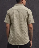 Beige Oversized Structured Half Sleeves Shirt - Image 5