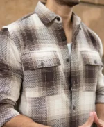 Beige Structured Checks Shirt - Image 3