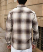 Beige Structured Checks Shirt - Image 6