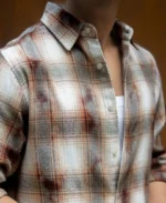 Beige Washed Checks Shirt - Image 6