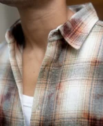 Beige Washed Checks Shirt - Image 7