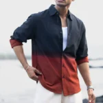 Black And Brown Ombre Shirt