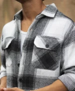 Black And White Checks Overshirt - Image 5