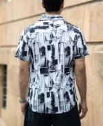 Black And White Light Weight Printed Shirt - Image 6