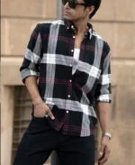 Black Checks Button Down Shirt - Image 5