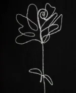 Black Knitted Embroidery Shirt - Image 5