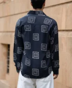 Black Lightweight Printed Shirt - Image 7