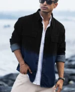 Black Ombre Denim Shirt - Image 2