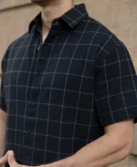 Black Structured Checks Shirt - Image 4