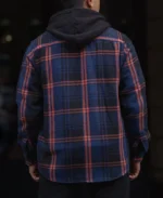 Blue And Orange Checks Regular Fit Full Sleeves Shirt - Image 4