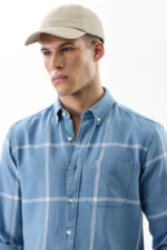 Blue Checks Oxford Shirt - Image 3