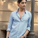 Blue Cotton Oxford Stripe Shirt