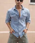Blue Denim Regular Fit Full Sleeves Shirt