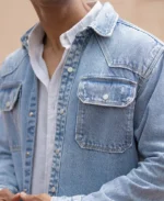 Blue Denim Regular Fit Full Sleeves Shirt - Image 4