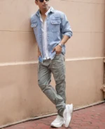 Blue Denim Regular Fit Full Sleeves Shirt - Image 2