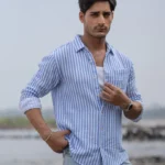 Blue Double Cloth Stripe Shirt