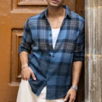 Blue Ombre Check Shirt
