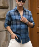 Blue Ombre Check Shirt - Image 2