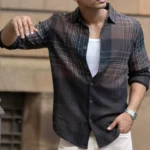 Brown Ombre Checks Shirt