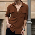 Brown Shirt With Pockets