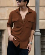 Brown Shirt With Pockets