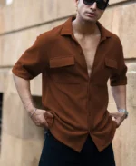 Brown Shirt With Pockets - Image 5