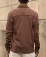 Brown Tape Detail Shirt - Image 3