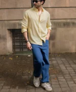 Butter Yellow Linen Blend Shirt