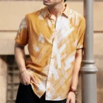Butterscotch Abstract Print Shirt
