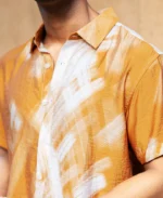 Butterscotch Abstract Print Shirt - Image 4