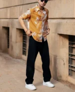 Butterscotch Abstract Print Shirt - Image 2