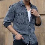 Carbon Black Regular Fit Full Sleeves Shirt