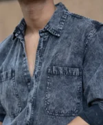 Carbon Black Regular Fit Full Sleeves Shirt - Image 3