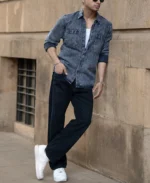 Carbon Black Regular Fit Full Sleeves Shirt - Image 2