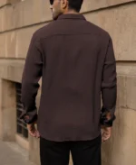 Cocoa Brown Crinkled Shirt - Image 5