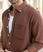 Cocoa Brown Regular Fit Full Sleeve Shirt - Image 5