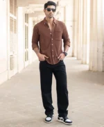 Cocoa Brown Regular Fit Full Sleeve Shirt - Image 6