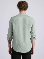 Collar Plain Shirt - Pista - Image 5