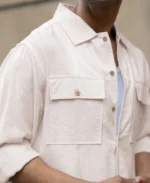 Cream Linen Double Pocket Shirt - Image 5