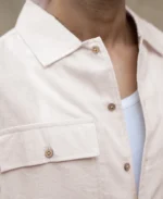 Cream Linen Double Pocket Shirt - Image 6