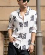 Cream Printed Shirt - Image 2