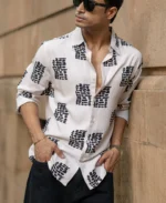 Cream Printed Shirt