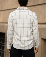 Cream Structured Checks Shirt - Image 6