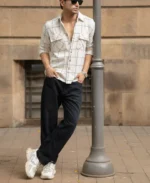 Cream Structured Cotton Kurta Shirt - Image 7